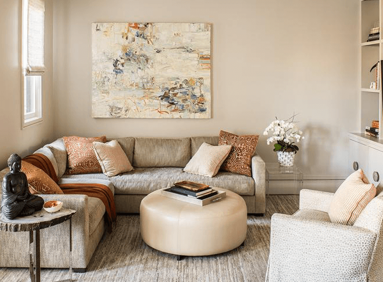 ivory colour living room