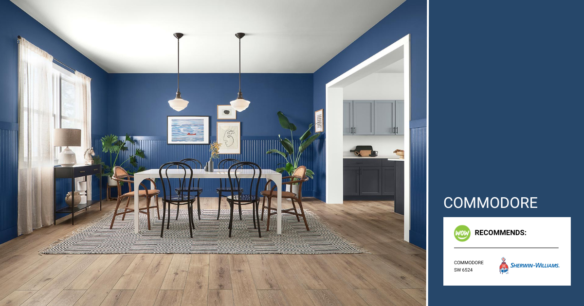 Color of the Month - September 2024 - Commodore - Sherwin Williams - WOW 1 day Painting